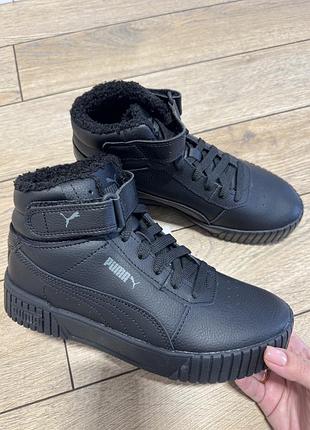 Кросівки  puma чорні утеплені