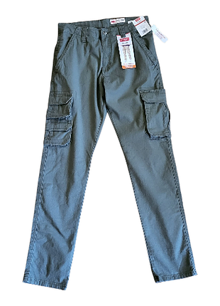 Брюки карго wrangler серо-зеленые, размер м