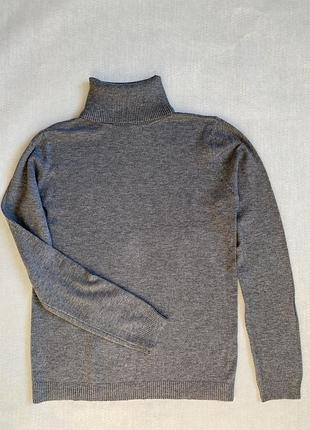 Базовий трикотажний гольф водолазка ren moda з вовною, розм. s/m, сірий