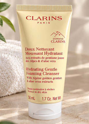 Clarins doux nettoyant moussant hydratant піна для вмивання, 50мл💛