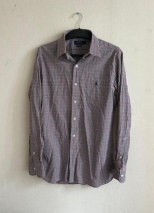 Рубашка polo ralph lauren gingham button long sleeve luxury old money