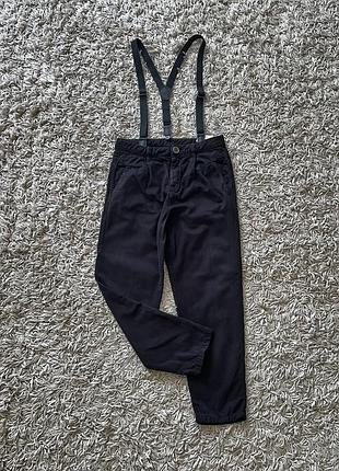 Стильні штани з підтяжками zara 122-128 розміру