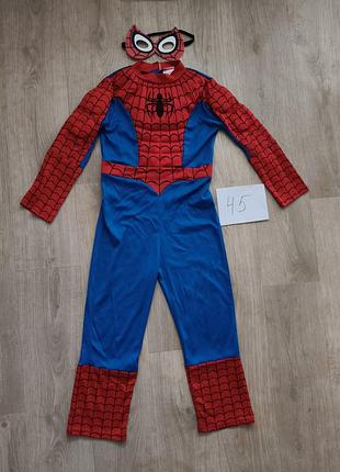Детский карнавальный костюм Человека-паука (spider-man) с мягкими мышцами на комках и плечах и маской на глаза 122 см 128 см человек паук