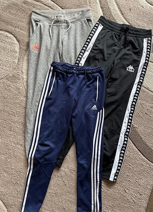 Спортивні штани чоловічі adidas, kappa, сірі, сині, чорні