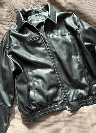 Бомбер  zara чорний 5