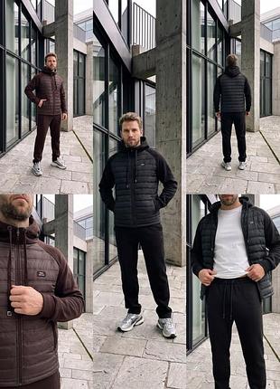 Мужской теплый спортивный костюм на флисе пенье
мужской зимний костюм со стеганой плащевкой с флисом
мужской теплый спортивный костюм на флисе