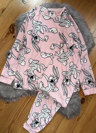 Класна якісна велюрова піжама looney tunes р.s primark