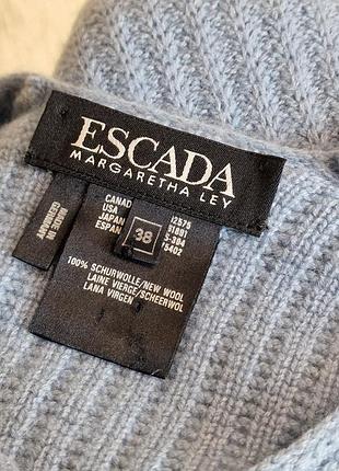 Шикарний шерстяний джемпер, светр escada , оригінал 4