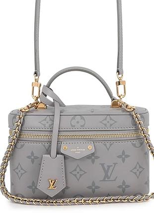 Сумка брендова louis vuitton vanity chain pouch trianon grey