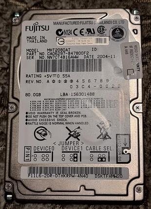 5% ide hdd 2.5 80 гб (73 ок) fujitsu 4200 20.2/20.4 жесткий диск mht2080at фуджицу ata pata