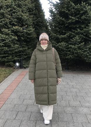 Довге тепле невагоме пальто 👍👍👍