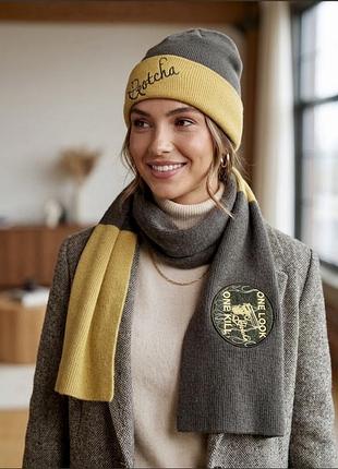 Ангоровий набір - шапка та шарф 🧣 (з ангорою та вовною) від культового американського бренду gotcha emerald coast (france)
