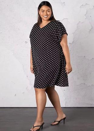 Сукня в горошок shein 32/34 батал 2