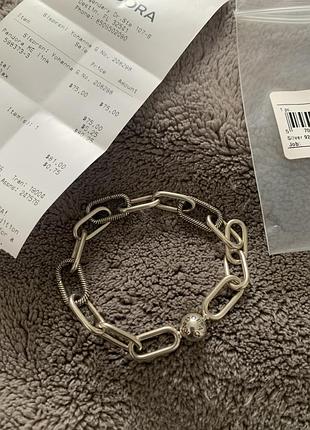 Новий срібний оригінальний браслет 925 проби від пандора оригінал pandora original з чеком ланцюжок логотип