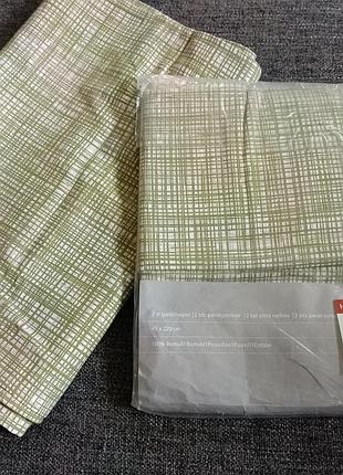 Нові бавовняні панельні штори hemtex dalia (2 шт, 45х220 см)