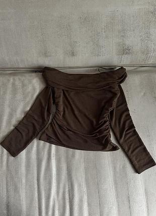 Лонгслів/лонг/ковтинка на плечі/лонгслів з відкритими плечами