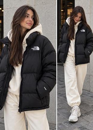 Чоловіча/ жіноча куртка the north face 700, чорна xs/s