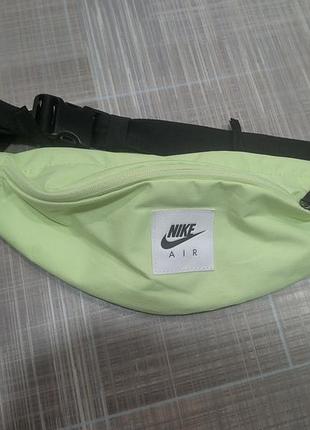 Сумка-бананка nike air, салатова, поясна / через плече