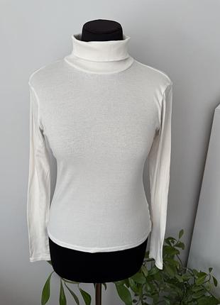 Базовый хлопковый гольф водолазка в рубчик s р от h&m