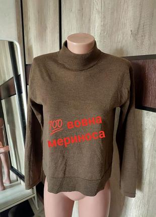 Короткий шерстяной шерстяной свитер кофта