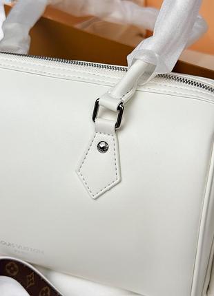 Сумка speedy soft leather white / silver 4