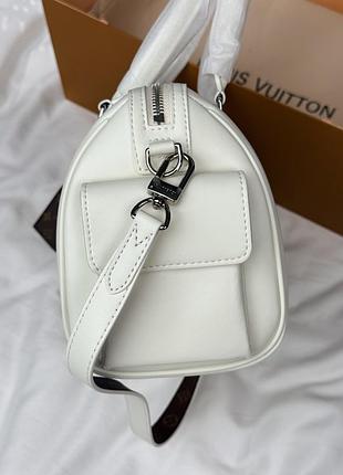 Сумка speedy soft leather white / silver 5