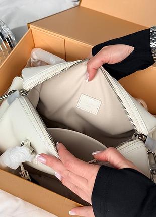 Сумка speedy soft leather white / silver 7