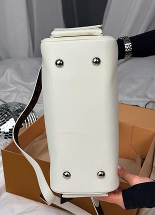 Сумка speedy soft leather white / silver 6