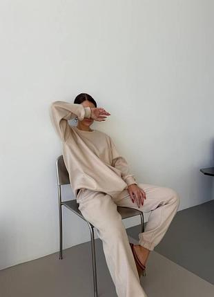 Жіночий теплий костюм oversize | щільна ангора на трикотажі