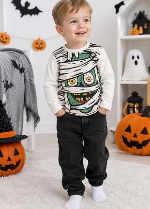 Пісочний лонгслів на хелловін halloween 1,5-2 роки