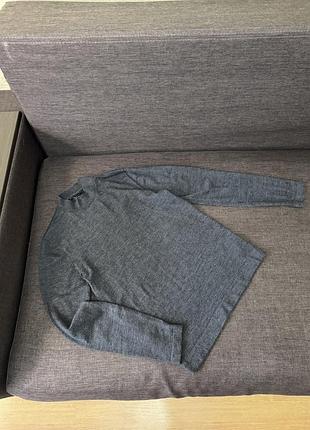Сірий чоловічий гольф з шерсті massimo dutti