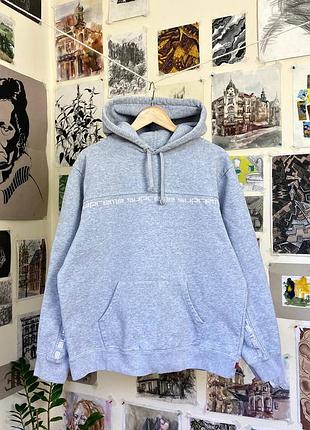 Худі supreme в сірому кольорі оригінал