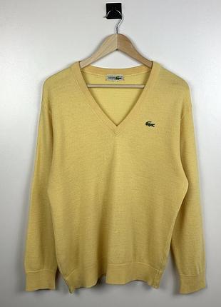 Вінтажний светр chemise lacoste оригінал розмір 5 жовтий акрил