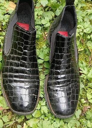 Лакированные ботинки челси rieker (р. 38) оригинал