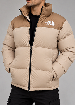 Пуховик бежевый the north face 700
