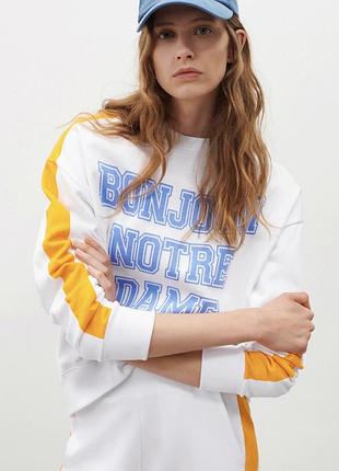 Свитшот, оверсайз, 44-46, хлопок, zara