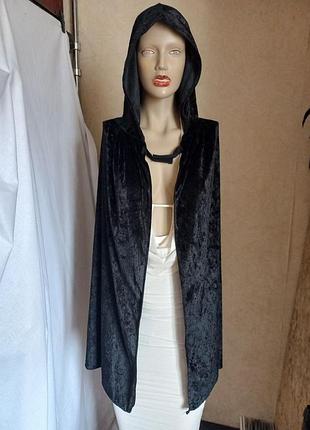Детский карнавальный плащ-накидка с капюшоном redstar fancy dress (оксамит, велюр) в идеале