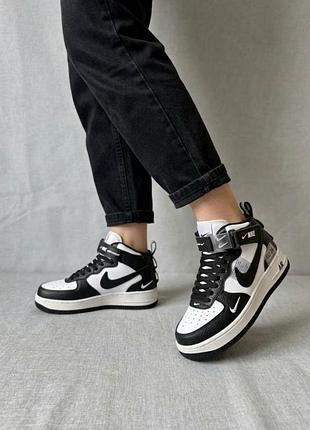 Кросівки nike air force 1 mid utility (black/white) — розмір 36