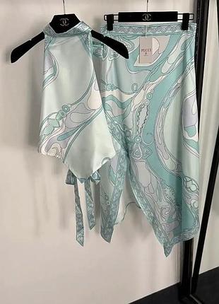 Елегантний двокомплектний костюм в стилі emilio pucci