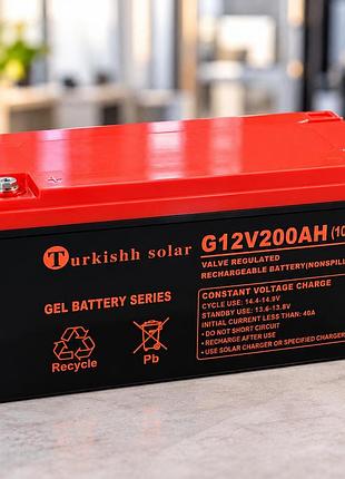 Гелевый аккумулятор turkishh solar 12v 200 ah