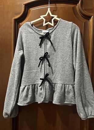 🎀 стильна кофта zara з бантикам