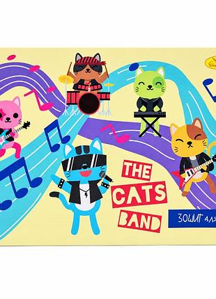 Тетрадь для нот the cats band ап-0405-8 формат а5, 12 листов, скоба