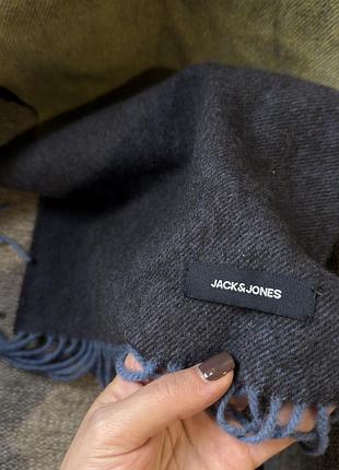 Шарф чоловічий jack&jones різнокольоровий шерстяний 172 на 30 см