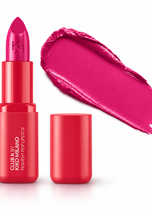 Кремова помада для губ kiko milano club k pigment pop lipstick - 16 for the plot — яскрава фуксія (000110-16)