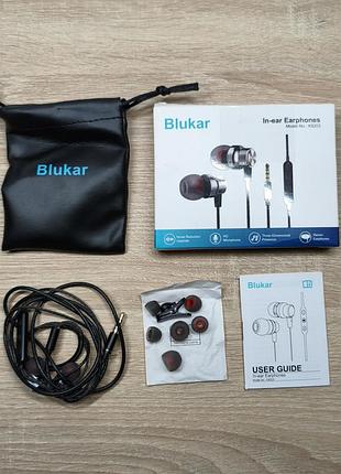 Проводные наушники вакуумные blukar k9203 с микрофоном и гарнитурой 3.5mm
