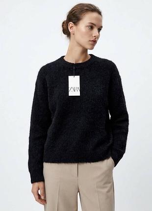 Пухнастий светр zara (zara knit)