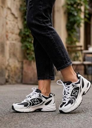 Спортивні кросівки new balance 530 (біло-чорні)