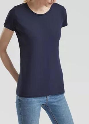 Базова футболка темно-синя h&m