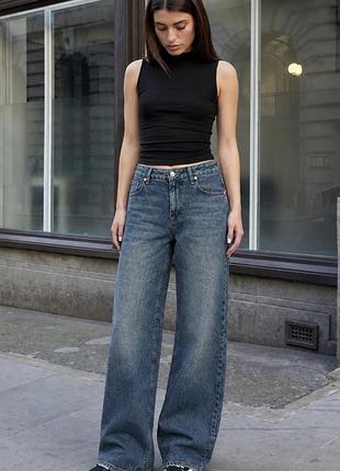 Класичні прямі джинси zara z1975 straight mid-rise (100% бавовна), розмір 38 (m)