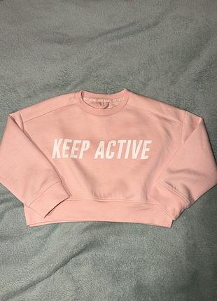 Кроп світшот для дівчат zara